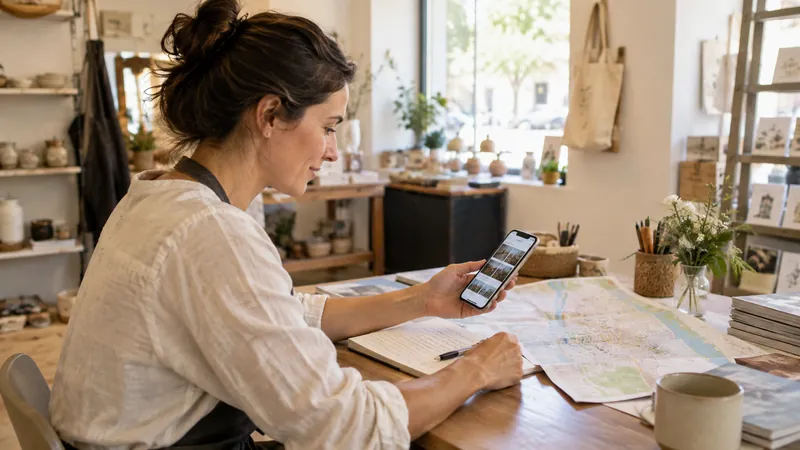 Illustration: preparing practical information for a local business