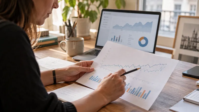 Illustration: reviewing website visibility and traffic charts