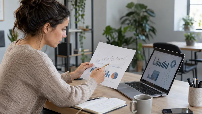 Illustration: reviewing website visibility and traffic charts