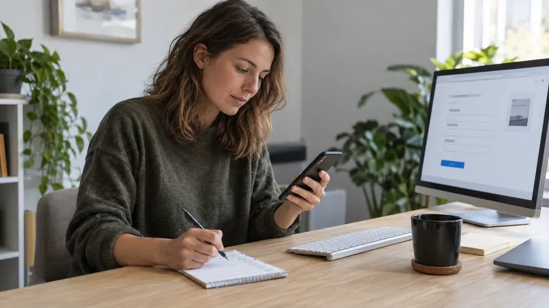 Illustration: testing a website form on a computer and smartphone