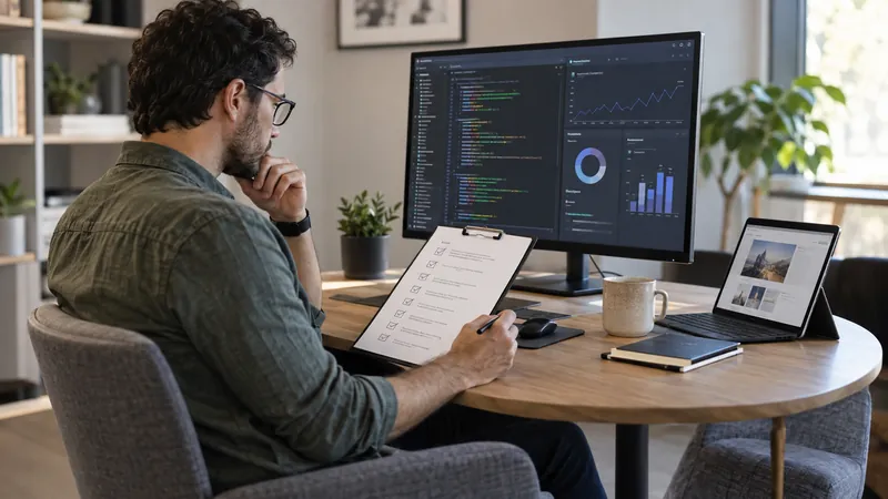 Illustration: checking website code and technical behaviour
