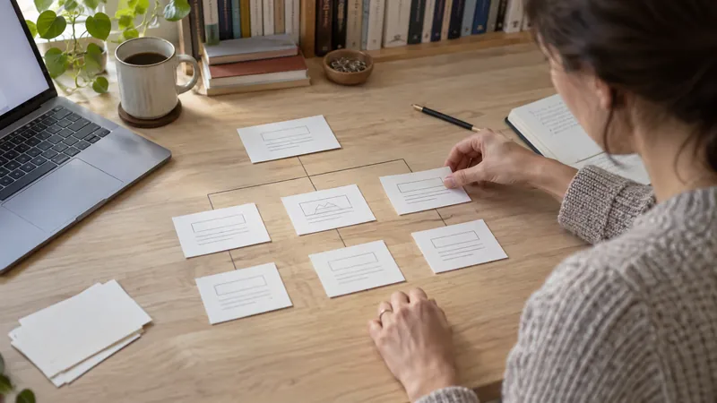 Illustration: organising website pages and their relationships