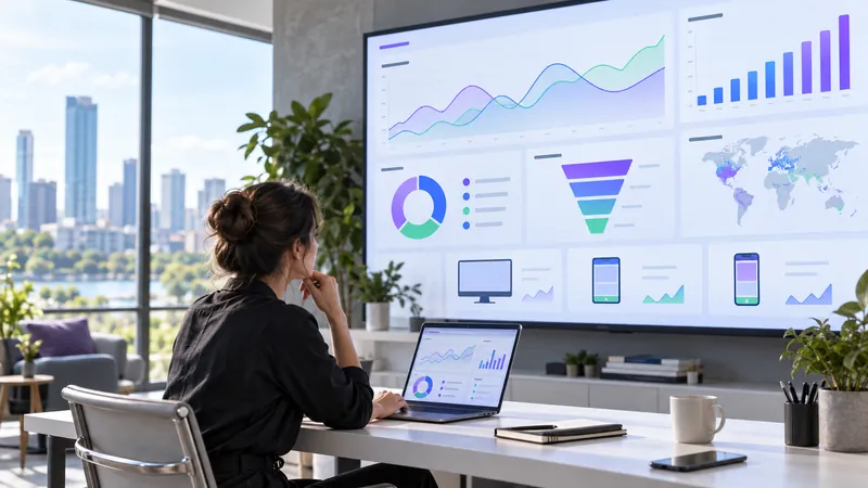Illustration: analysing search, experience and conversion trends in one dashboard