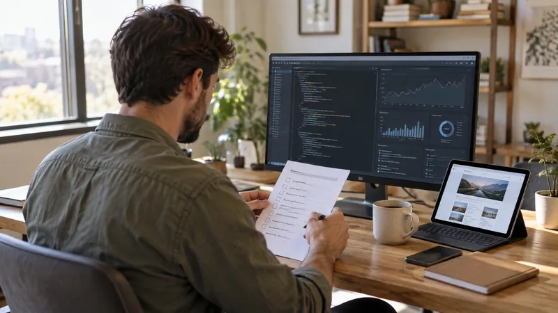 Illustration: checking website code and technical behaviour