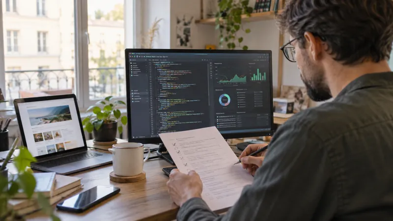 Illustration: checking website code and technical behaviour