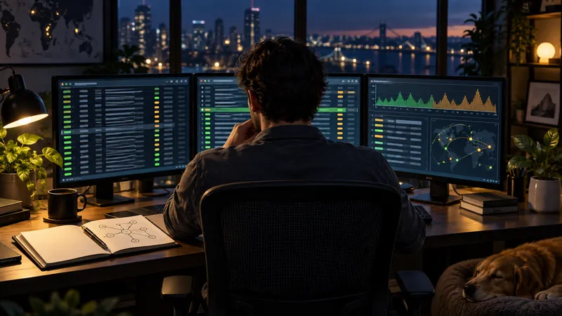 Illustration: analysing server requests and crawl activity across several screens