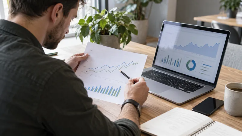 Illustration: reviewing website visibility and traffic charts