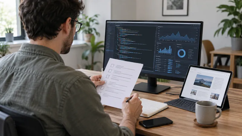 Illustration: checking website code and technical behaviour