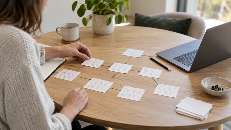 Illustrazione: organizzazione delle pagine e link di un sito
