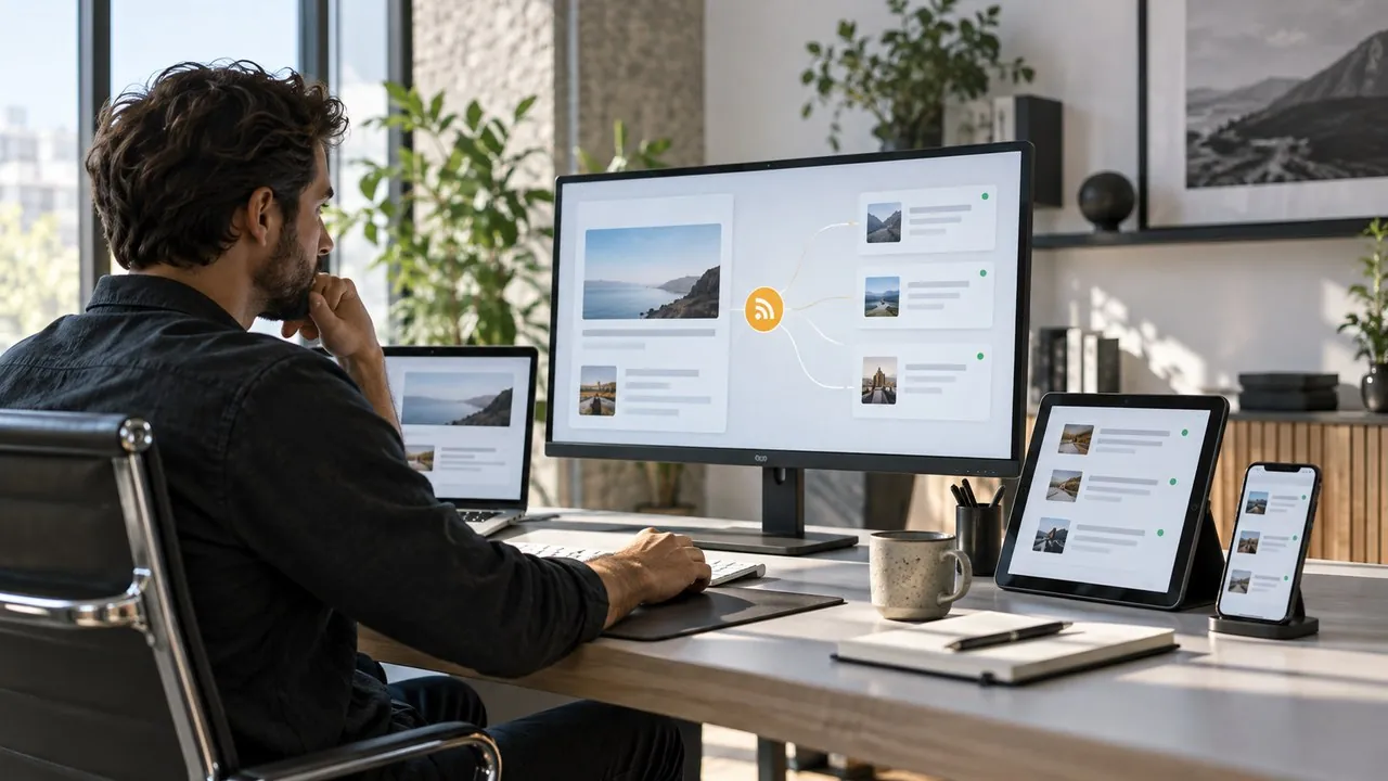 How can an editorial RSS feed work without AI generation?