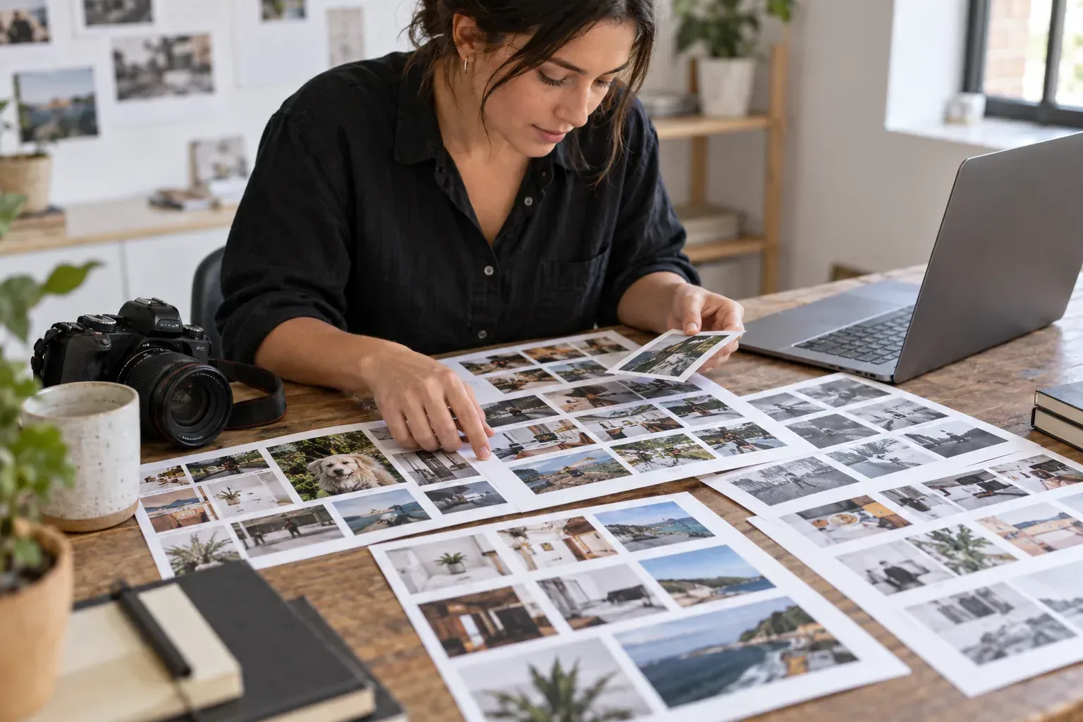 Sélection de photographies distinctes pour les pages d’un site web