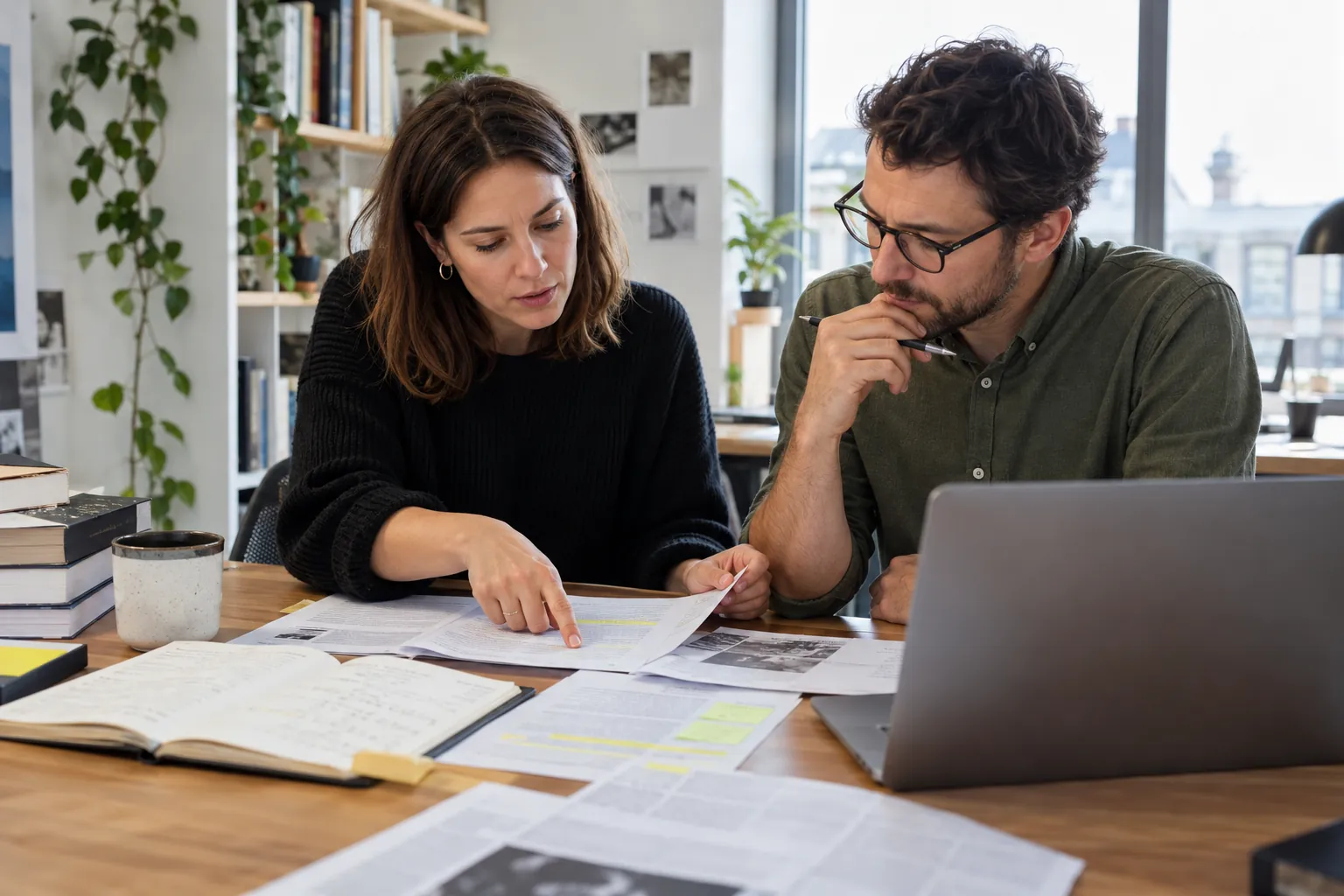 Documents and screens used to compare editorial sources