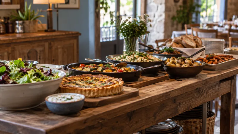 Abbildung: Buffet für einen Catering-Service vorbereitet