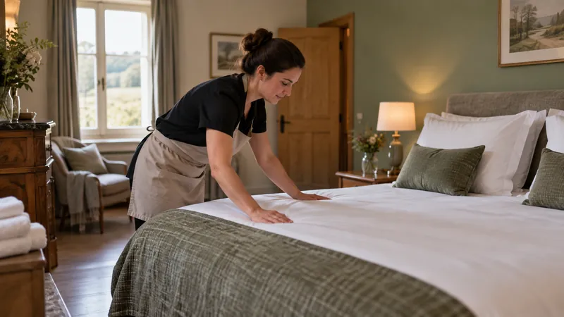 Abbildung: Vorbereiten eines Hotelzimmers