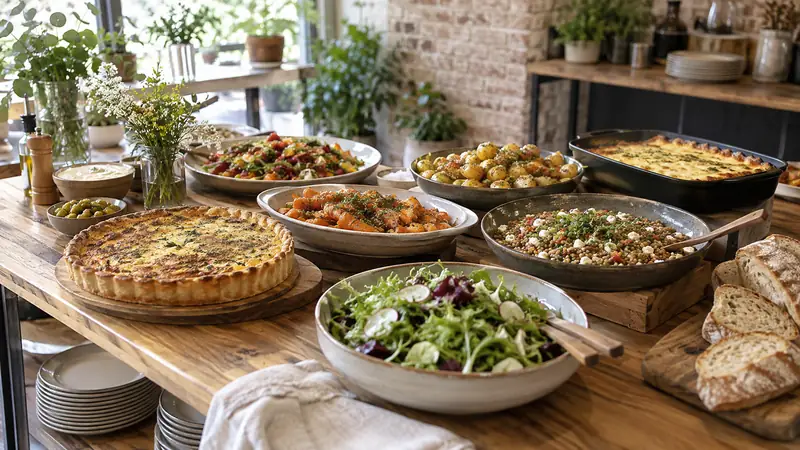 Abbildung: Buffet für einen Catering-Service vorbereitet