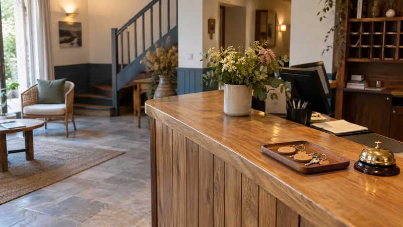 Illustratie: Onafhankelijke hotelreceptie