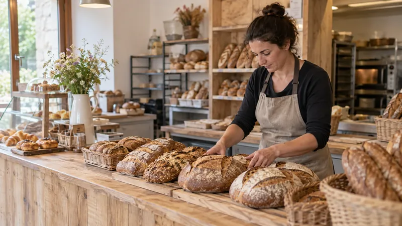 Kuvitus: Leipien esittely artesaanileipomossa