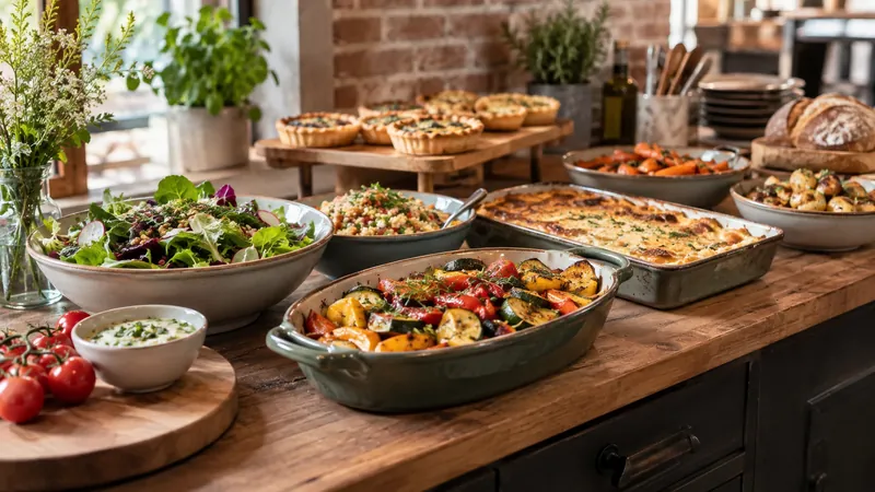 Kuva: Buffet valmisteltu catering-palvelua varten