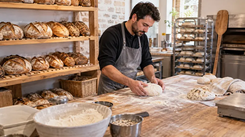 Ilustración: Panes artesanales presentados en la panadería