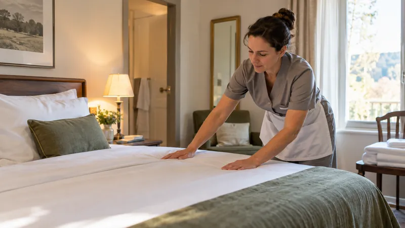 Illustration: Preparing a hotel room