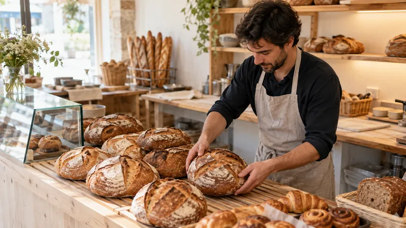 Abbildung: Präsentation von Brot in einer handwerklichen Bäckerei