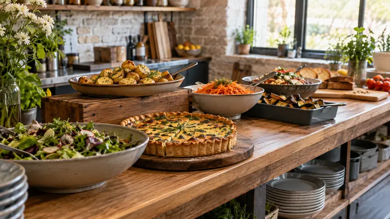 Abbildung: Buffet für einen Catering-Service vorbereitet
