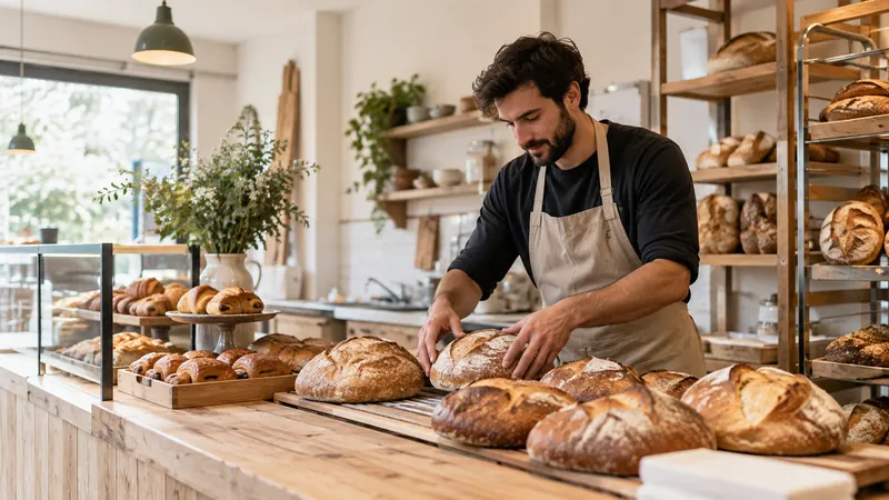 Abbildung: Präsentation von Brot in einer handwerklichen Bäckerei