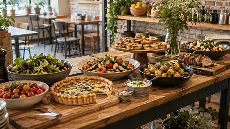 Abbildung: Buffet für einen Catering-Service vorbereitet