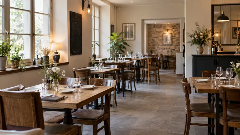 Abbildung: Restaurantraum bereit, Besucher willkommen zu heißen