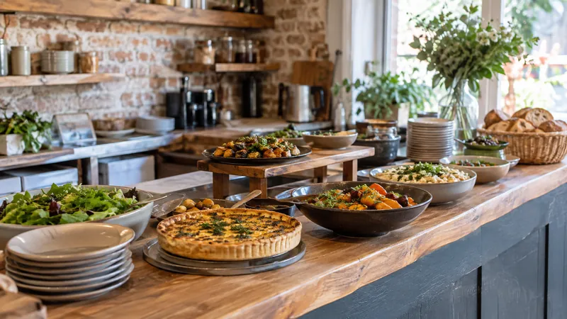Abbildung: Buffet für einen Catering-Service vorbereitet
