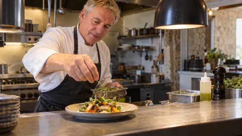 Abbildung: Zubereitung eines Gerichts in einer Restaurantküche