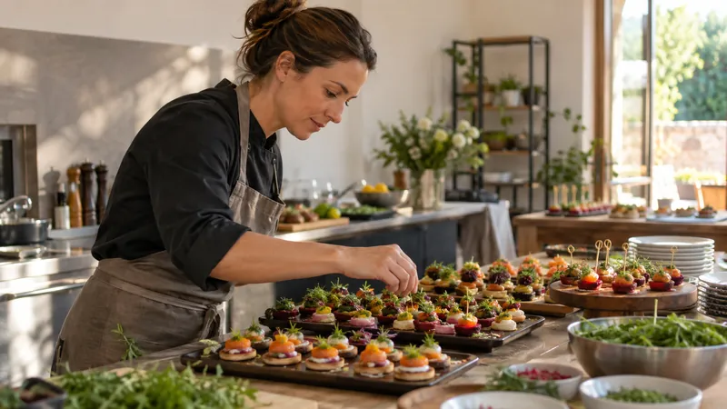 Ilustración: Preparación de bandejas por catering