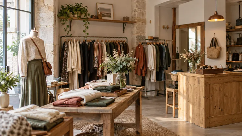 Ilustración: Espacio de presentación para una tienda de ropa
