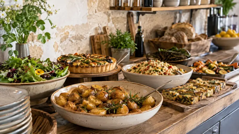 Abbildung: Buffet für einen Catering-Service vorbereitet