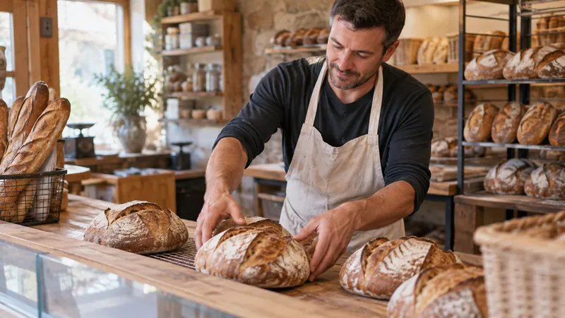 Kuvitus: Leipien esittely artesaanileipomossa
