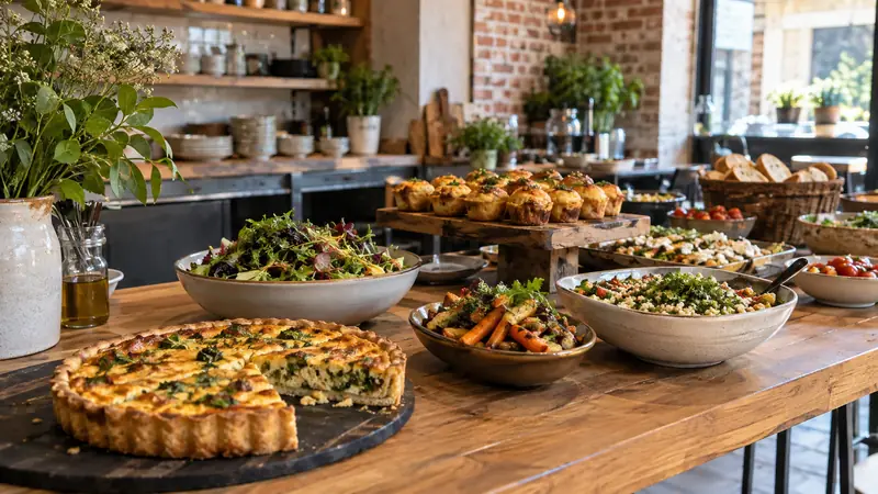 Abbildung: Buffet für einen Catering-Service vorbereitet
