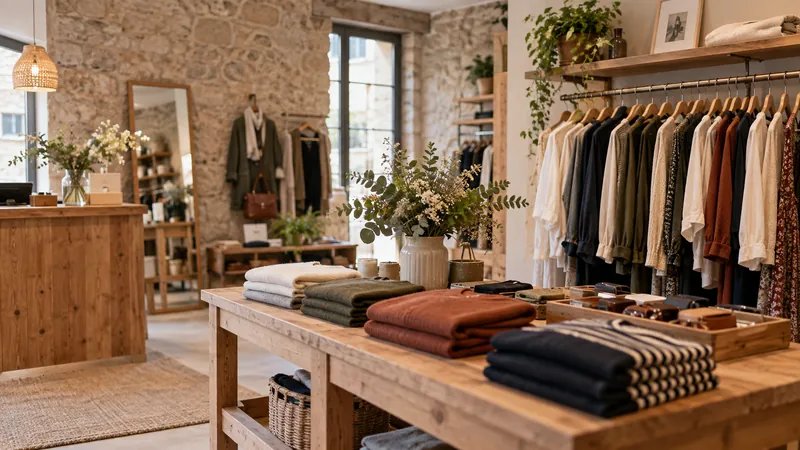 Illustrazione: spazio di presentazione per un negozio di abbigliamento