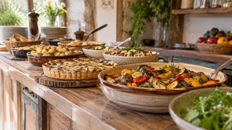 Abbildung: Buffet für einen Catering-Service vorbereitet