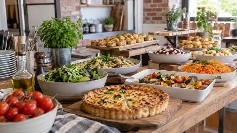 Abbildung: Buffet für einen Catering-Service vorbereitet