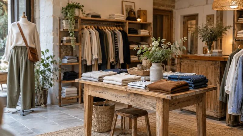 Illustrazione: spazio di presentazione per un negozio di abbigliamento