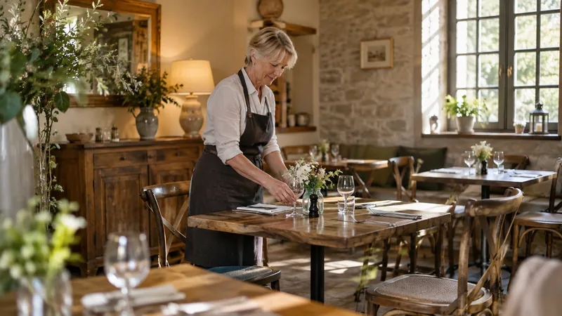 Illustration: Restaurant room ready to welcome visitors