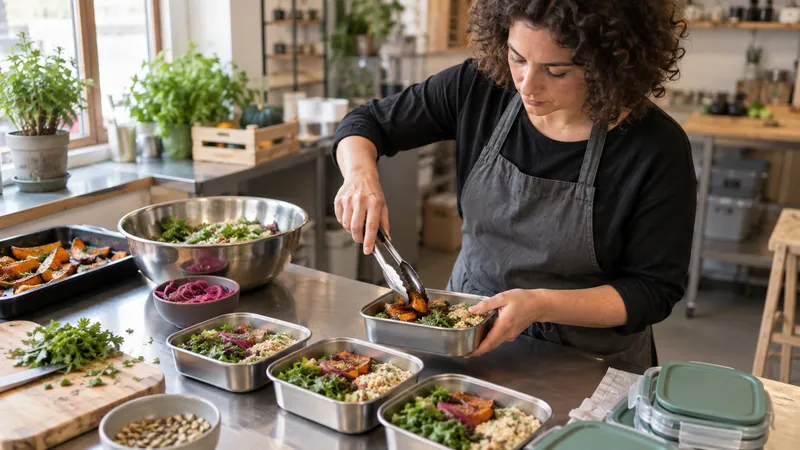 Abbildung: Zubereitung der Mahlzeiten für einen Catering-Service