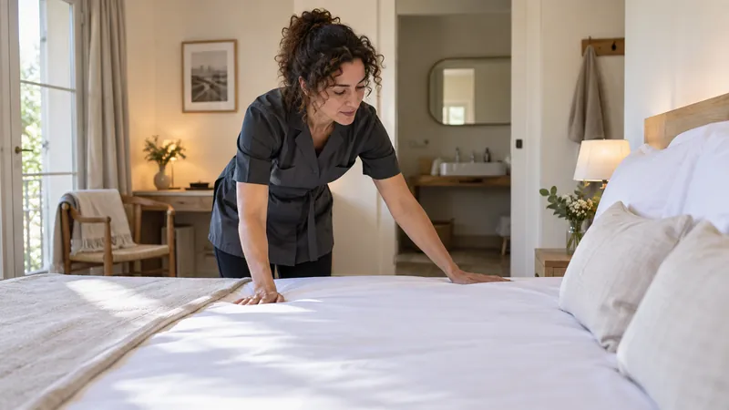 Abbildung: Vorbereiten eines Hotelzimmers
