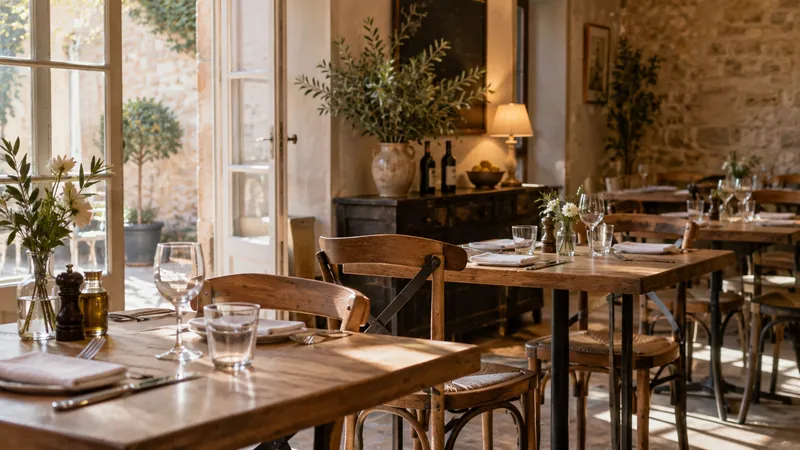Illustration: Restaurant room ready to welcome visitors