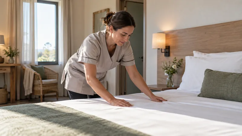 Abbildung: Vorbereiten eines Hotelzimmers