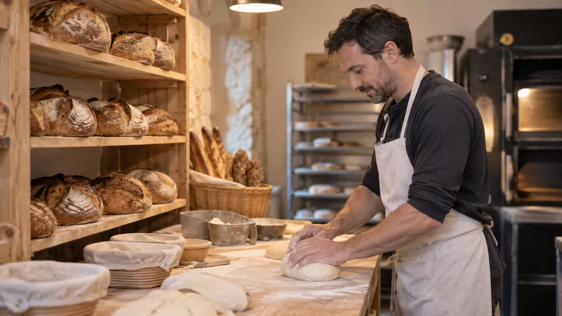 Ilustración: Panes artesanales presentados en la panadería