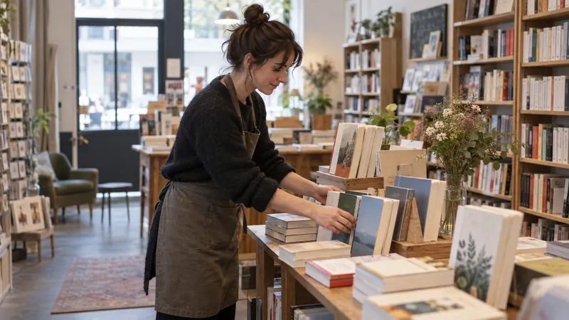 Abbildung: Präsentation von Büchern in einer Buchhandlung