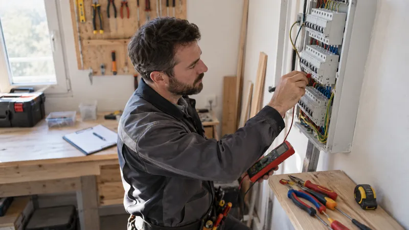Illustratie: Controle van een elektrische installatie