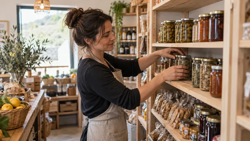 Abbildung: Präsentation von Produkten in einem Feinkost