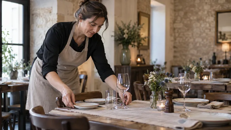 Illustrazione: preparare una sala da pranzo